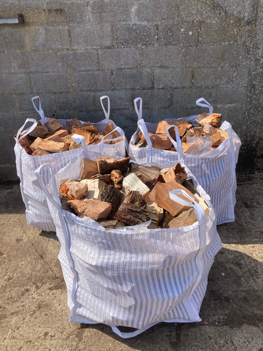 Unseasoned Hardwood Logs - 2.25 cubic metre load  (3 x bulk bags)