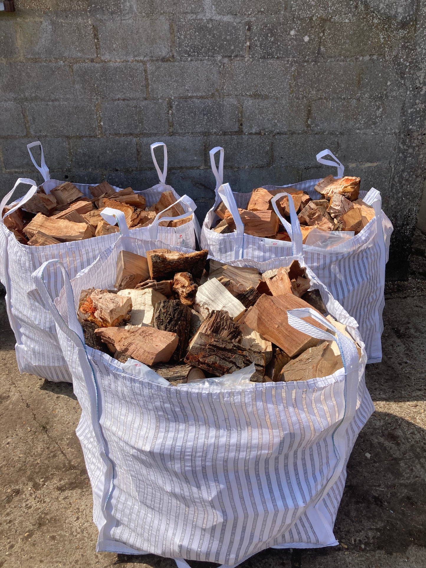 Unseasoned Softwood Logs - 2.25 cubic metre load (3 x bulk bags)