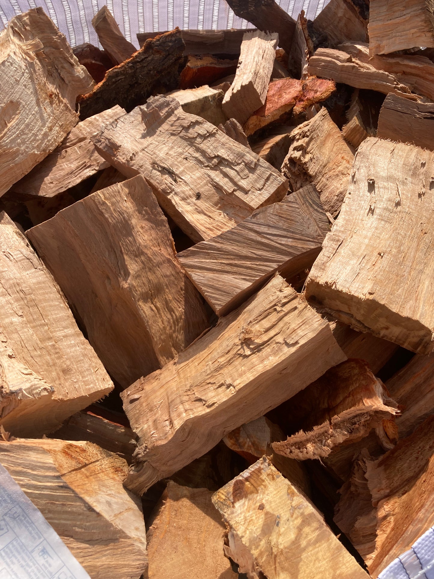 Unseasoned Hardwood Logs - 2.25 cubic metre load  (3 x bulk bags)